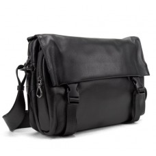 Мужская горизонтальная сумка через плечо с клапаном 1654-LA Black