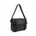 Чоловіча горизонтальна сумка через плече з клапаном 1654-LA Black