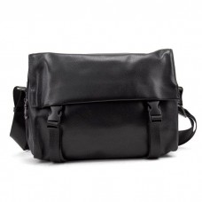 Мужская горизонтальная сумка через плечо с клапаном 1654-LA Black