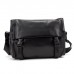 Чоловіча горизонтальна сумка через плече з клапаном 1654-LA Black