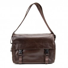 Мужская горизонтальная сумка через плечо с клапаном 1654-LA Brown