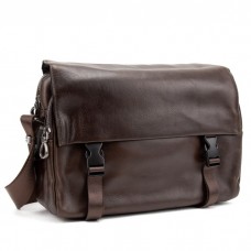 Мужская горизонтальная сумка через плечо с клапаном 1654-LA Brown