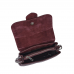 Жіноча шкіряна сумка-клатч з пряжкою VG02601 Bordeaux