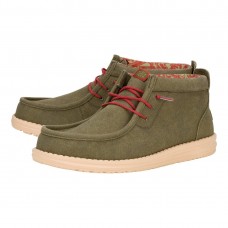 WALLY MID WAXED CANVAS OLIVE