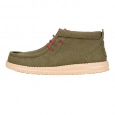WALLY MID WAXED CANVAS OLIVE