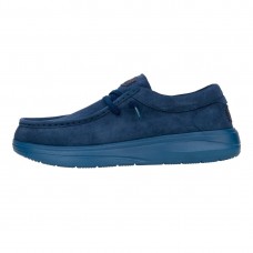 WALLY COMF SUEDE NAVY BLAZER