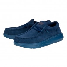 WALLY COMF SUEDE NAVY BLAZER