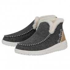 DENNY WOOL FAUX SHEARLING GREY