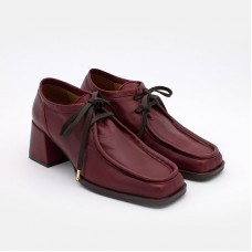 Кожаные туфли на шнуровке и широком каблуке Angel Alarcon MILLA 22539-631А brown