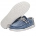 WALLY LINEN NATURAL BLUE