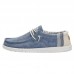 WALLY LINEN NATURAL BLUE